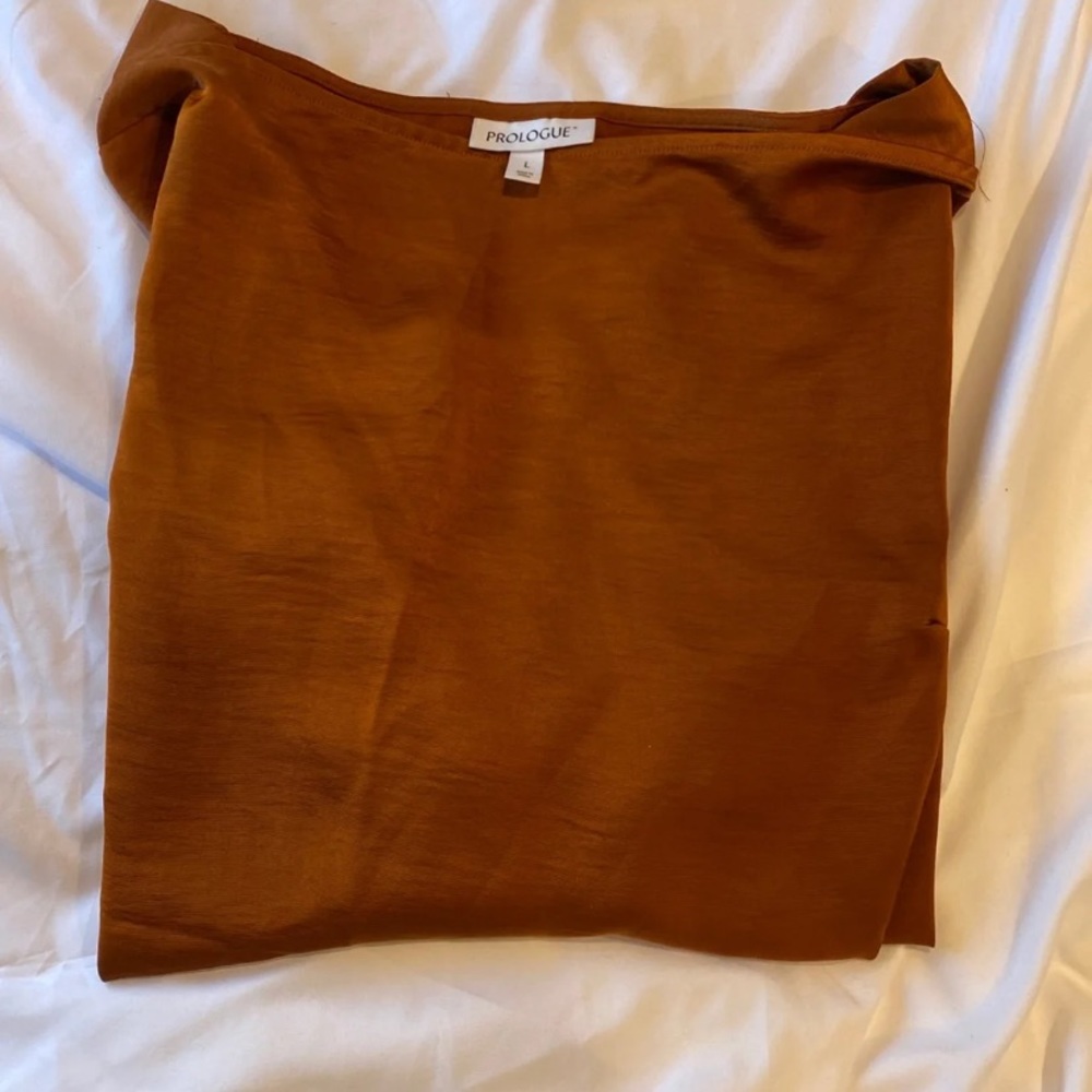 Silk Orange Blouse
